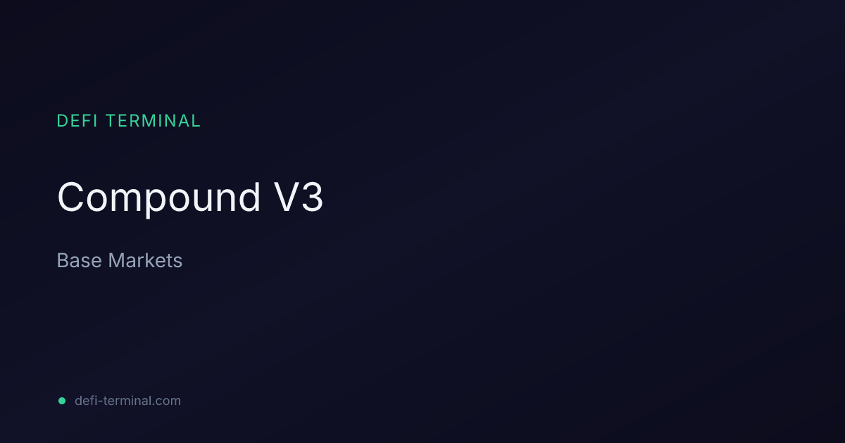 Compound V3 on Base — DeFi Lending Markets | DeFi Terminal