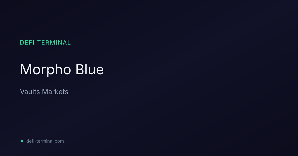 Morpho Blue MetaMorpho Vaults — DeFi Terminal